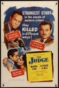 1r500 JUDGE 1sh '49 Milburn Stone killed with the law, Katherine DeMille killed with love!