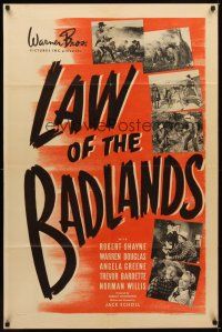 1r528 LAW OF THE BADLANDS 1sh '45 Robert Shayne, Warren Douglas, western action!