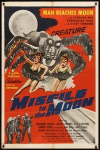 1r606 MISSILE TO THE MOON 1sh '59 giant fiendish creature, a strange and forbidding race!