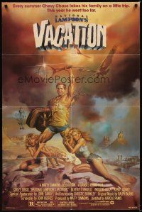 1r636 NATIONAL LAMPOON'S VACATION 1sh '83 sexy art of Chevy Chase by Boris Vallejo!