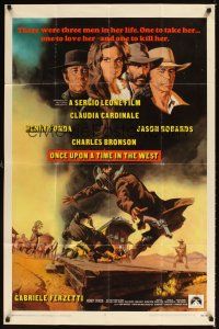 1r663 ONCE UPON A TIME IN THE WEST int'l 1sh '69 Leone, art of Cardinale, Fonda, Bronson & Robards!