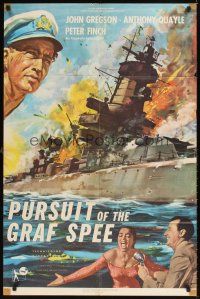 1r725 PURSUIT OF THE GRAF SPEE 1sh '57 Powell & Pressburger's Battle of the River Plate!