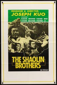 1r800 SHAOLIN BROTHERS 1sh '77 Shao Lin Xiong Di, Kata Wang & Tang Wei in martial arts action!