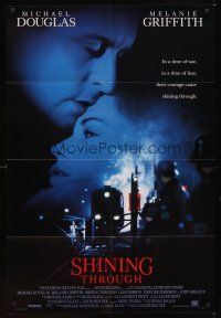 1r809 SHINING THROUGH int'l 1sh '92 Michael Douglas, Melanie Griffith, Liam Neeson!