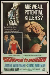 1r815 SIGNPOST TO MURDER 1sh '65 Joanne Woodward, Stuart Whitman, are we all potential killers?