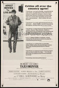 1r880 TAXI DRIVER reviews 1sh '76 classic c/u of Robert De Niro walking, Martin Scorsese!