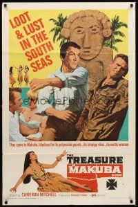 1r913 TREASURE OF MAKUBA 1sh '67 Cameron Mitchell, loot & lust in the South Seas!