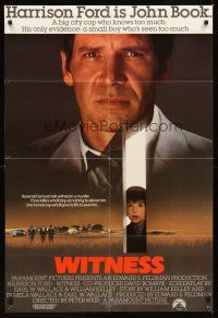 1r979 WITNESS int'l 1sh '85 big city cop Harrison Ford, directed by Peter Weir!