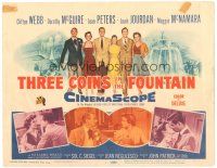 1s001 3 COINS IN THE FOUNTAIN TC '54 Clifton Webb, Dorothy McGuire, Jean Peters, Louis Jourdan