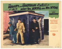 1s208 ABBOTT & COSTELLO MEET DR. JEKYLL & MR. HYDE LC #7 '53 Bud w/ monster Lou & Boris Karloff!