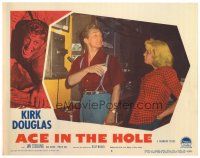 1s218 ACE IN THE HOLE LC #5 '51 Billy Wilder, Kirk Douglas talks to Jan Sterling!