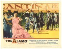 1s229 ALAMO LC #8 '60 soldiers restrain woman by cantina sign, directed by John Wayne!