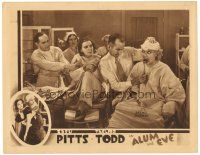1s234 ALUM & EVE LC '32 wacky scene of Zasu Pitts & Thelma Todd in doctor's office!