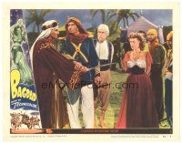 1s248 BAGDAD LC #2 '50 Vincent Price stops John Sutton with sword from stabbing Maureen O'Hara!