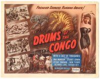 1s044 DRUMS OF THE CONGO TC R40s cool art of frenzied savages running amuck + sexy girl!