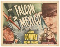 1s048 FALCON IN MEXICO TC '44 artwork of detective Tom Conway with gun & sexy blonde!