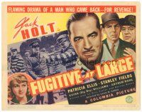 1s058 FUGITIVE AT LARGE TC '39 Jack Holt was framed by a dame he had never seen!