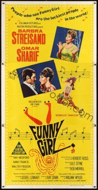 1t012 FUNNY GIRL Aust 3sh '69 Barbra Streisand, Omar Sharif, directed by William Wyler!