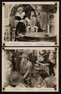 1w866 FRENCHIE 2 8x10 stills '51 lace-trimmed Shelley Winters with sheriff Joel McCrea!
