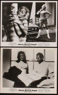 1w729 CHERRY, HARRY & RAQUEL 3 8x10 stills '69 Russ Meyer, sexy women embrace & muddy fight!