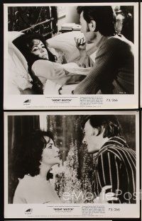 1w542 NIGHT WATCH 5 8x10 stills '73 Elizabeth Taylor & Laurence Harvey, horror!