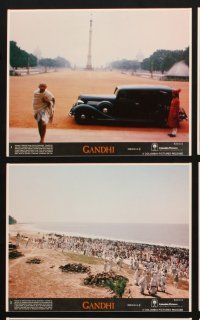1w072 GANDHI 8 8x10 mini LCs '82 Ben Kingsley, Martin Sheen, Bergen, Richard Attenborough!