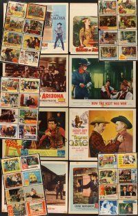 1x104 LOT OF 48 LOBBY CARDS '50s-60s great scenes from mostly western movies!