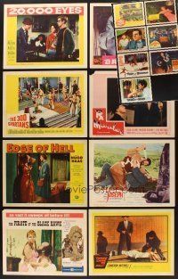 1x106 LOT OF 42 LOBBY CARDS '56 - '65 great scenes from a variety of movies!
