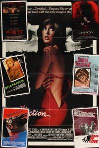 1x129 LOT OF 7 FOLDED ONE-SHEETS '60s-80s great images from sex, horror & crime movies!