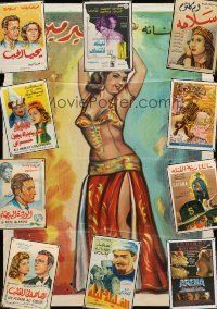 1x135 LOT OF 11 FOLDED INDIAN POSTERS '60s-'80s Satana, Arena, Sword & the Dragon, sexy dancer +!