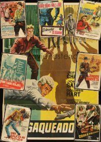 1x136 LOT OF 8 FOLDED SPANISH WESTERN POSTERS '50s-60s lots of different artwork!