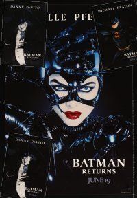 1x212 LOT OF 4 UNFOLDED BATMAN RETURNS ONE-SHEETS '92 Michael Keaton, Michelle Pfeiffer, DeVito