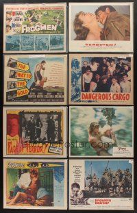 1x094 LOT OF 97 LOBBY CARDS '50s-80s Paranoiac, Frogmen, Dangerous Cargo & many more!