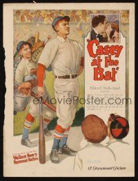 1x008 CASEY AT THE BAT/VARIETY 2-sided campaign book page 20s art of Wallace Beery, Emil Jannings!