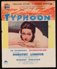 1x012 TYPHOON/GULLIVER'S TRAVELS/DOCTOR CYCLOPS 2-sided campaign book page '39 sexy Dorothy Lamour!