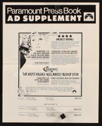 1x585 CHINATOWN pressbook '74 art of Jack Nicholson & Faye Dunaway by Jim Pearsall, Roman Polanski
