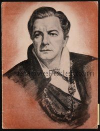 1x407 HAMLET stage play program book '40s art & images of Maurice Evans in the title role!