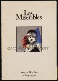 1x417 LES MISERABLES stage play program book '90 cool images from Broadway musical!