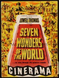 1x434 SEVEN WONDERS OF THE WORLD program book '56 travelogue of the famous landmarks in Cinerama!