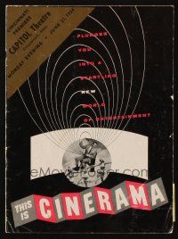 1x442 THIS IS CINERAMA program book '54 plunges you into a startling new world of entertainment!