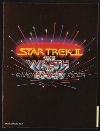 1x460 STAR TREK II program '82 The Wrath of Khan, Leonard Nimoy, William Shatner, sci-fi sequel!