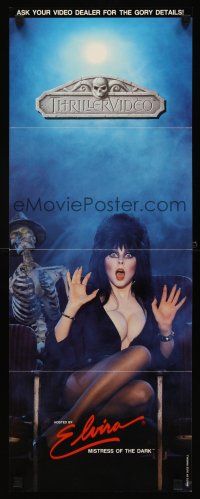 1x480 THRILLER VIDEO promo brochure '80s Suze Randall photo of sexy Elvira, Mistress of the Dark!