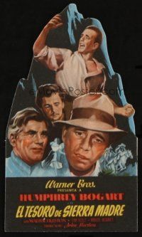 1x557 TREASURE OF THE SIERRA MADRE die-cut Spanish herald '48 Humphrey Bogart, different image!
