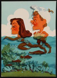 1x015 ANDY HARDY'S DOUBLE LIFE trade ad '42 Kapralik art of Mickey Rooney & Esther Williams!