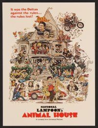 1x376 ANIMAL HOUSE screening program '78 John Belushi, Landis classic, art by Rick Meyerowitz!