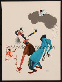 1x025 CABIN IN THE SKY trade ad '43 Al Hirschfeld art of Lena Horne, Rochester & Ethel Waters!