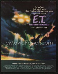 1x379 E.T. THE EXTRA TERRESTRIAL advance trade ad '82 Spielberg classic, image from advance 1sh!