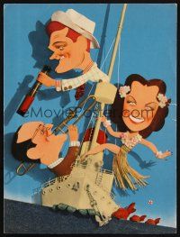 1x055 SHIP AHOY trade ad '42 wacky Kapralik art of Eleanor Powell & sailor Red Skelton!