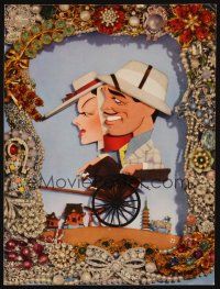 1x058 THEY MET IN BOMBAY trade ad '41 Kapralik art of Clark Gable & Rosalind Russell!