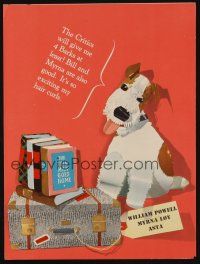 1x059 THIN MAN GOES HOME trade ad '44 Powell & Loy, great Kapralik artwork of Asta the dog!